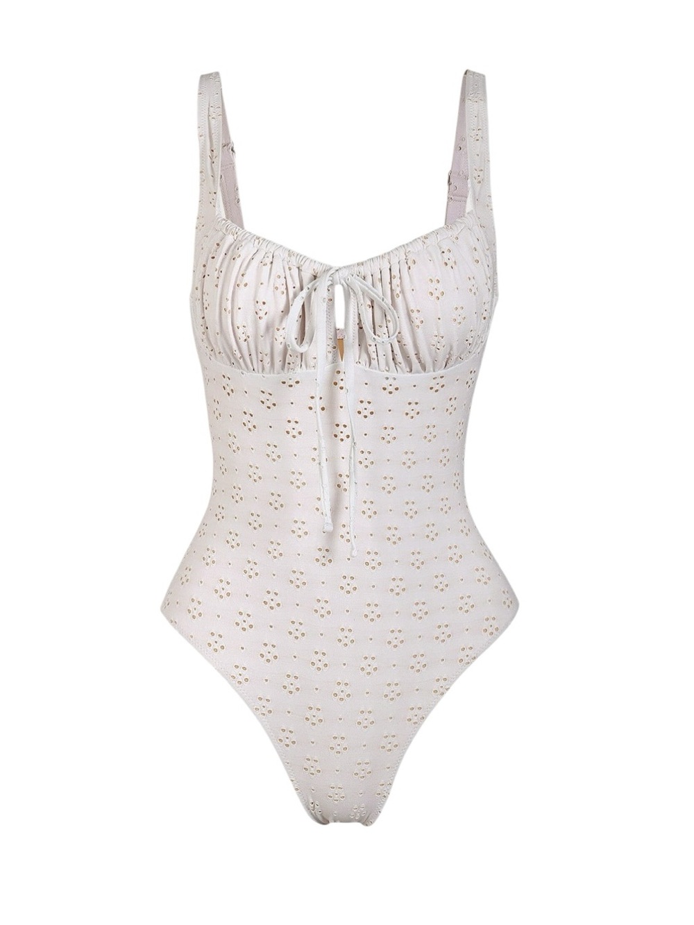 NWT Berlook Floral Cutout One-Piece White Swimsuit Size XS